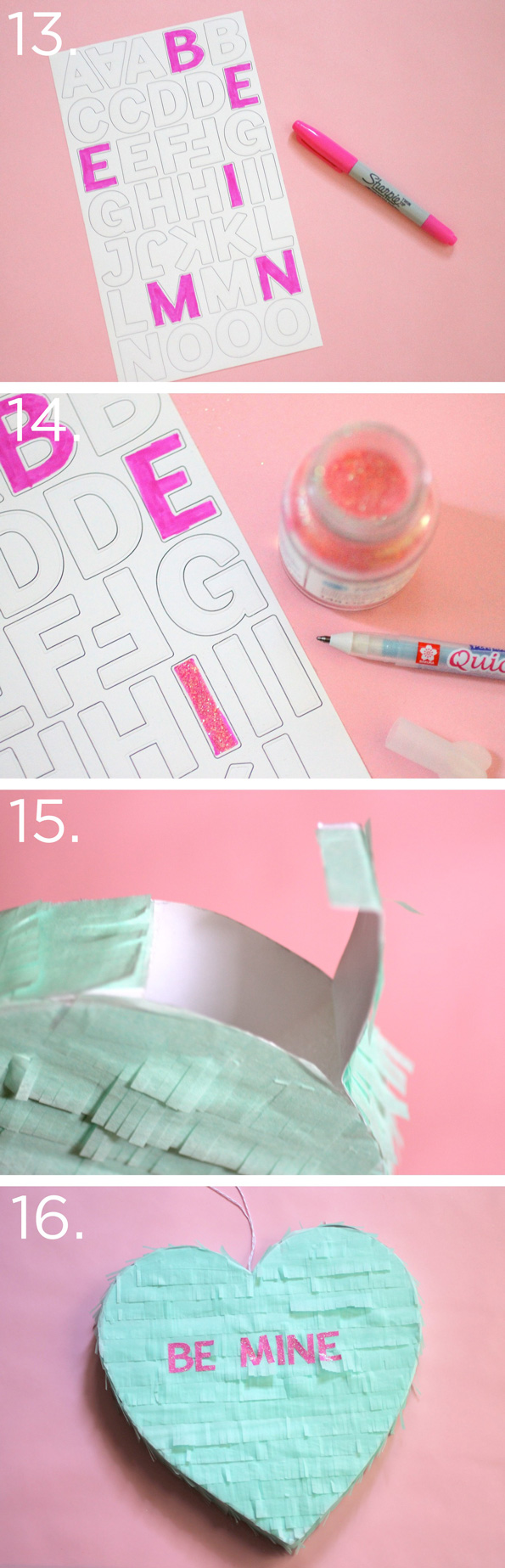 DIY Conversation Heart Piñata