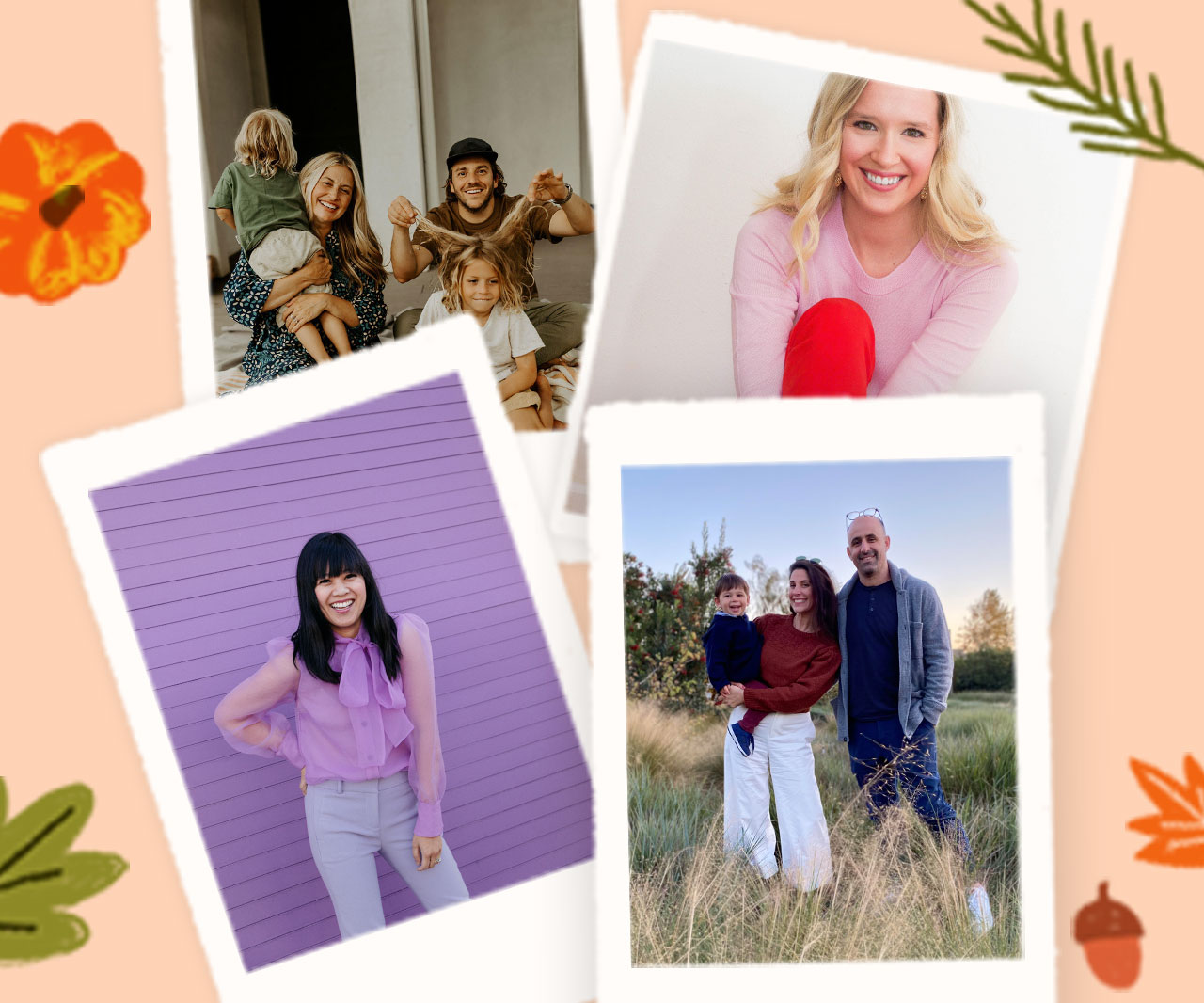 Photos of the four moms who offered their Kidsgiving tips.