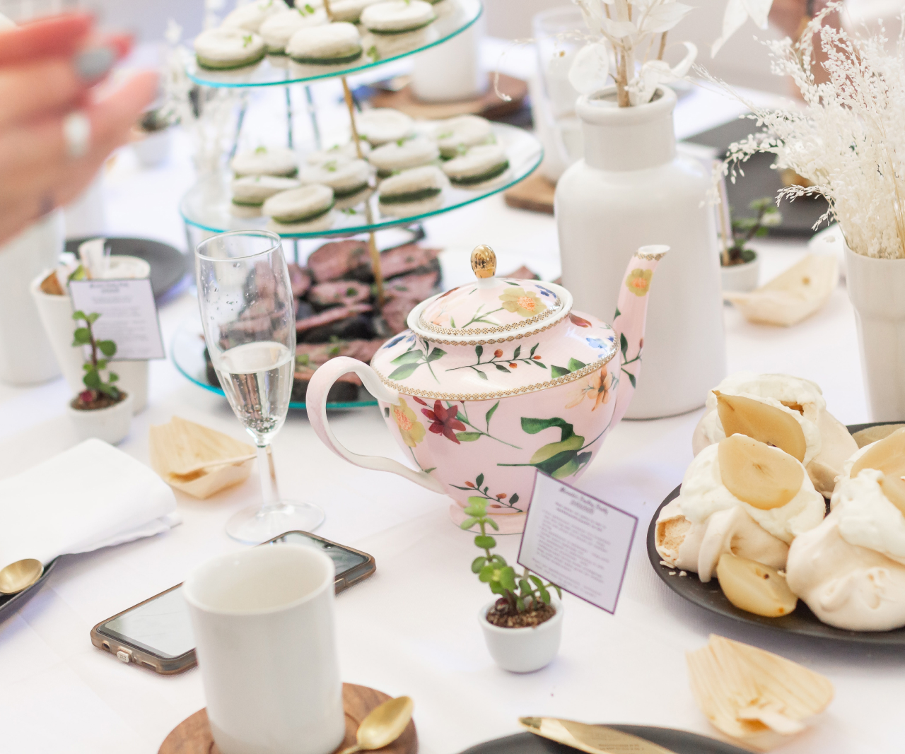 Table set for a tea party.