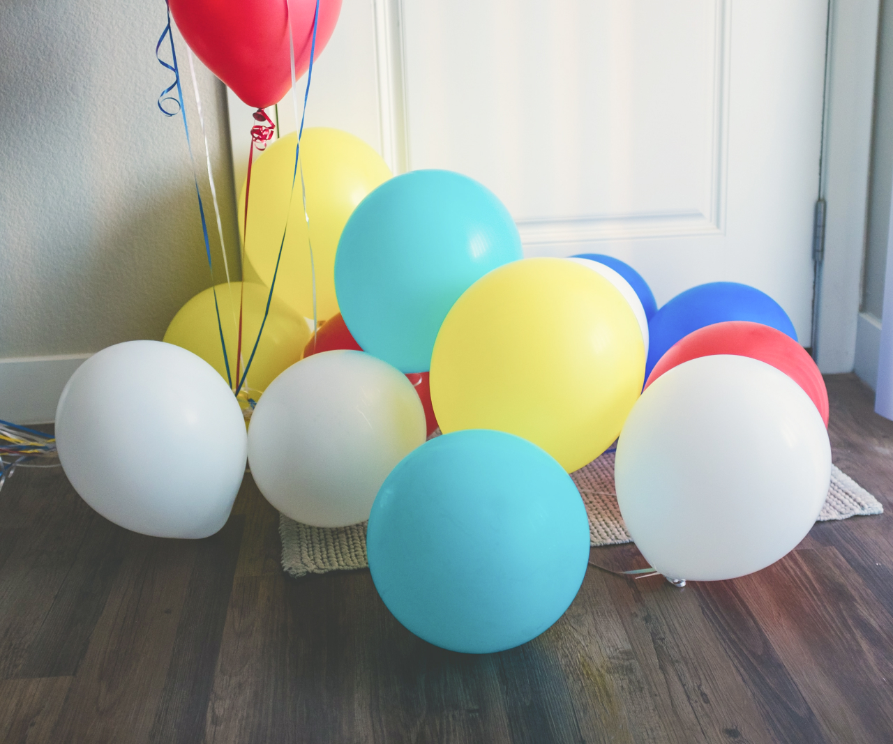 Pile of balloons.