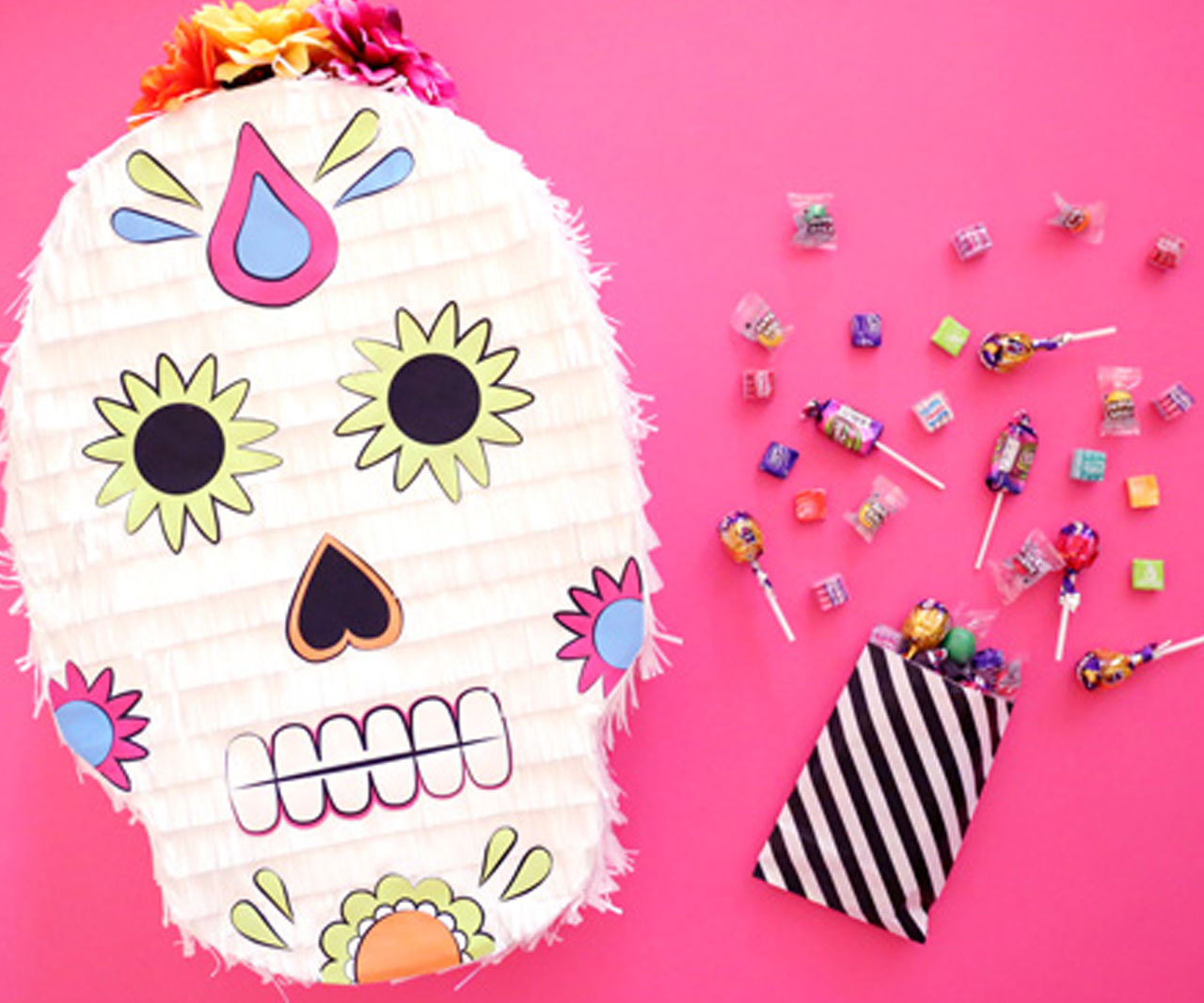 DIY sugar skull piñata