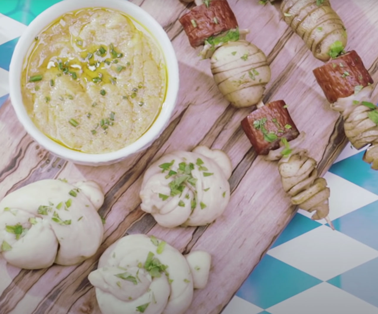 Various snacks for an Oktoberfest party.