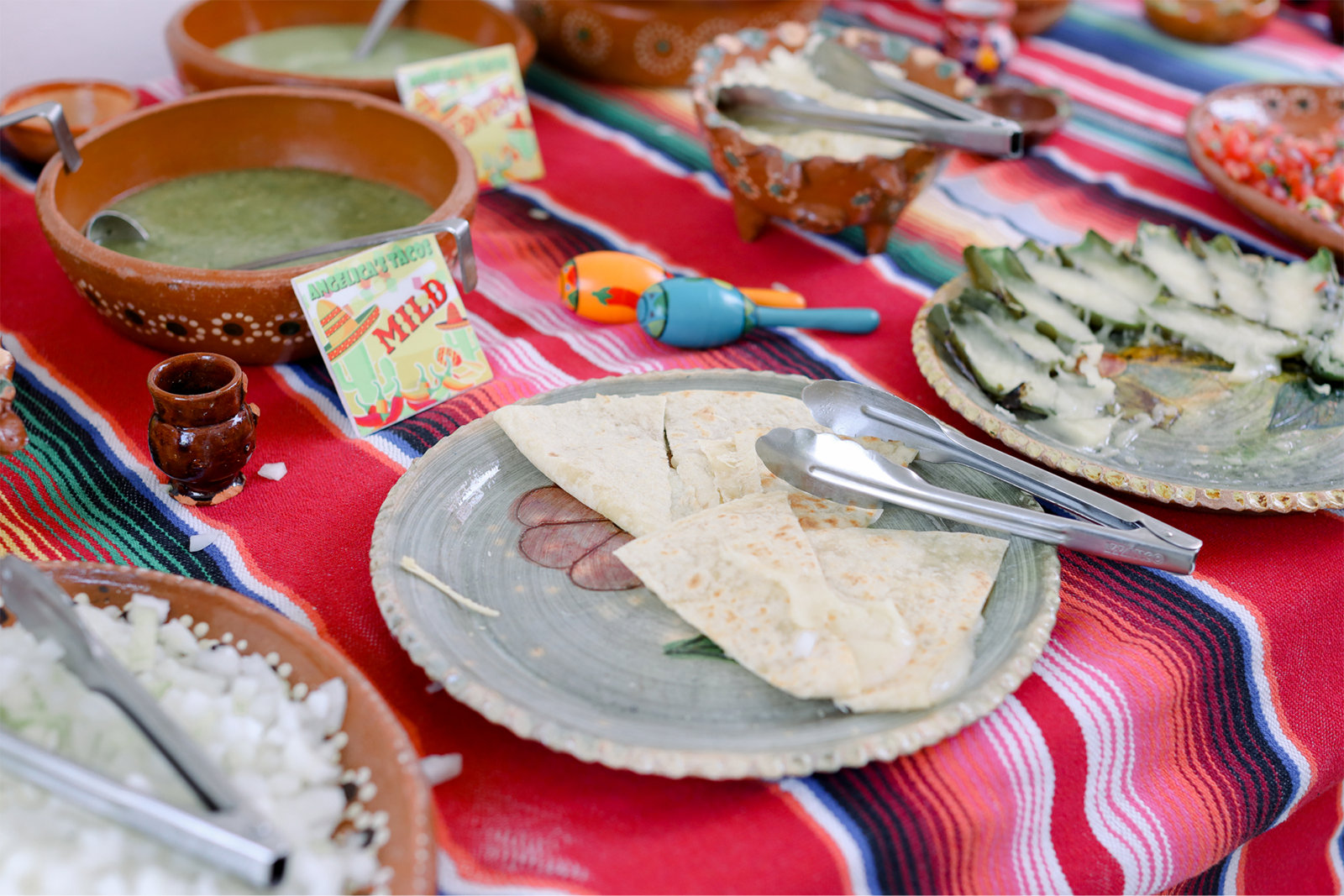 Self-serve taco station.