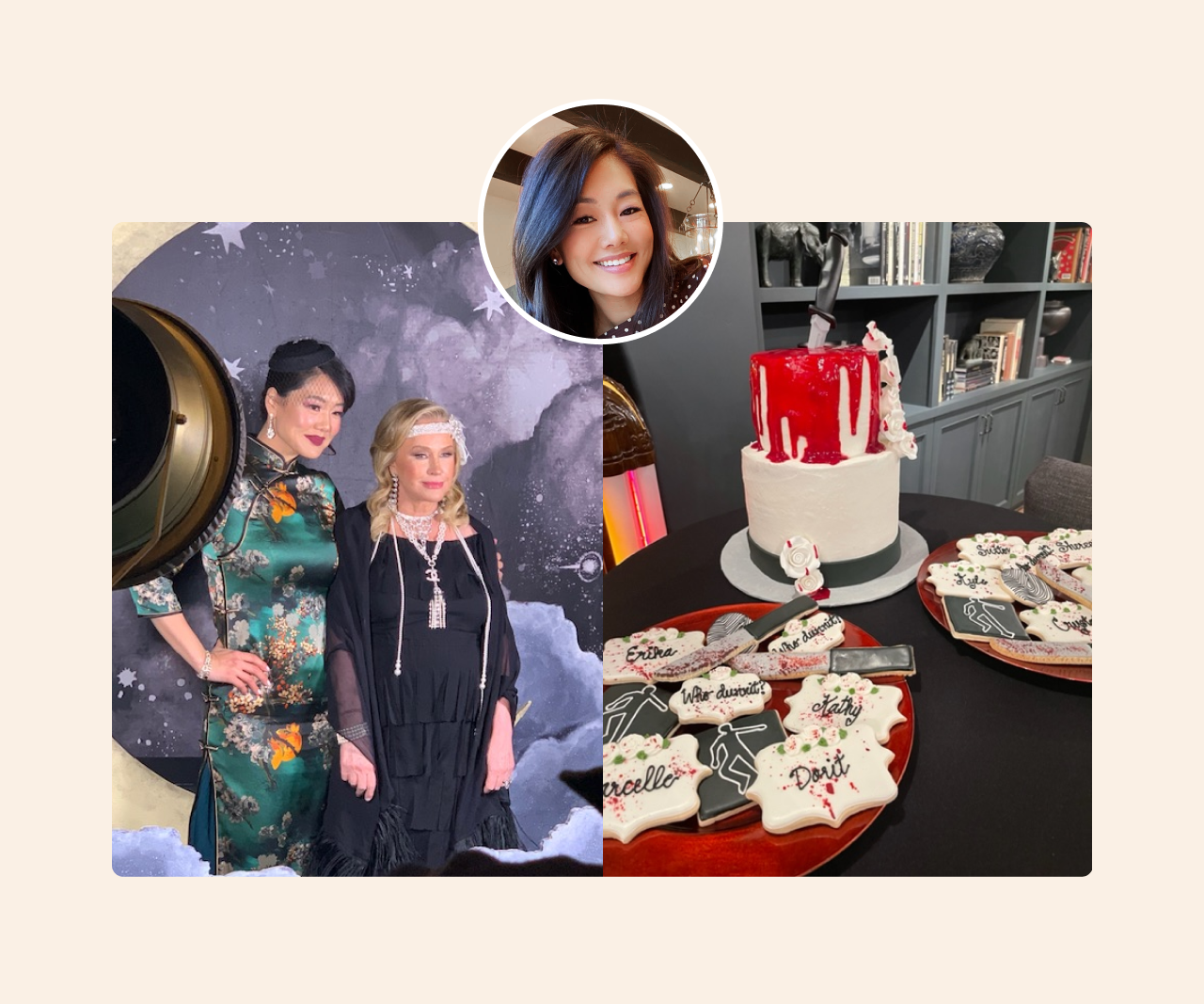 Photos from Crystal Kung Minkoff's murder mystery party.