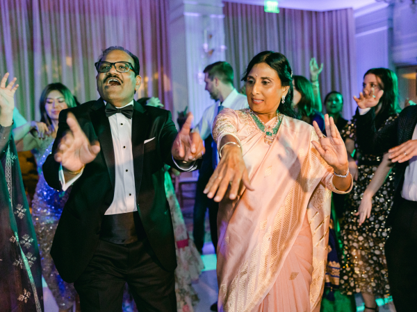 Two people dancing.