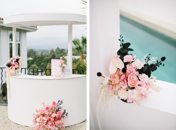 Florals at the bridal shower.