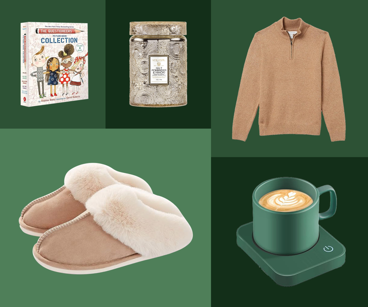 Collage of gifts from Amazon.