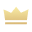 Gold five-pointed star icon with rounded edges and a low shadow.