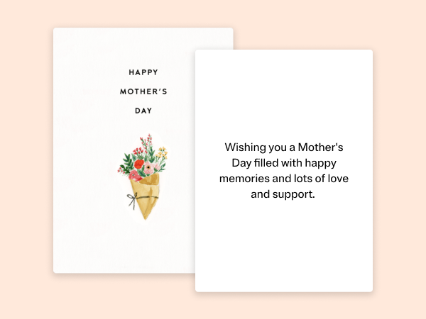 A Mother's Day eCard with a painterly bouquet of flowers.