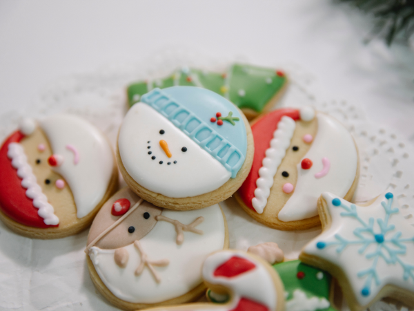 Close-up of cute Christmas cookies.