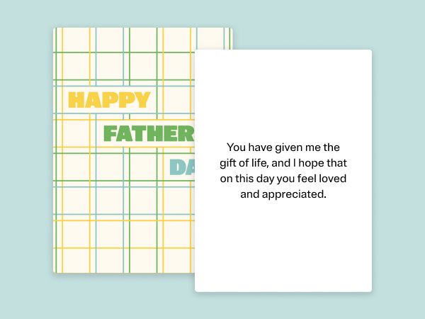 Grid pattern Happy Father's Day greeting card.