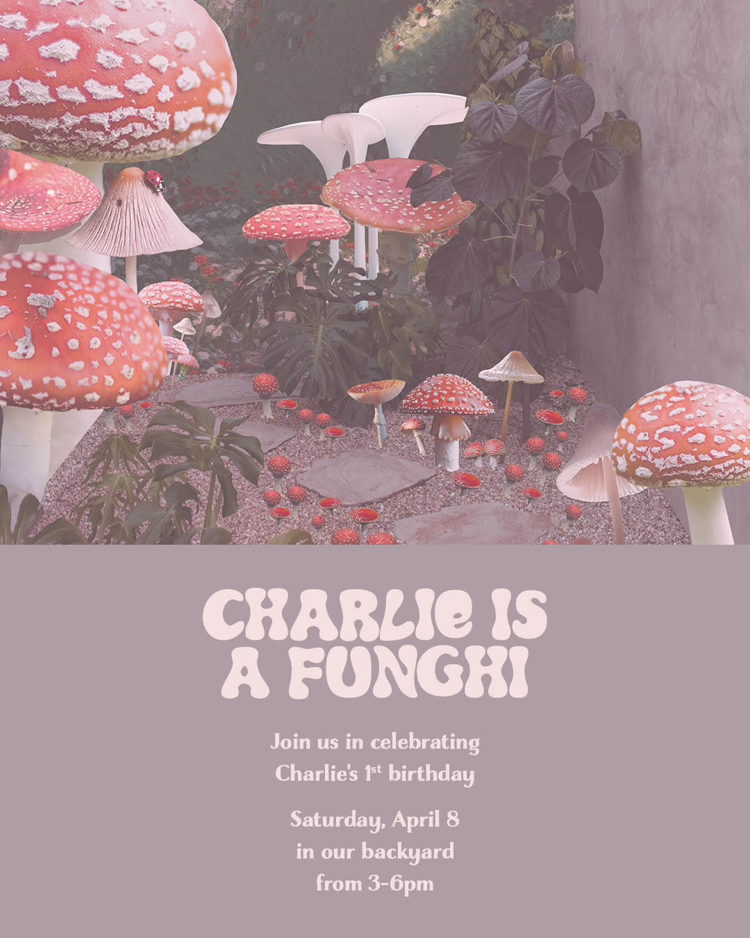 An image of the birthday invitation.