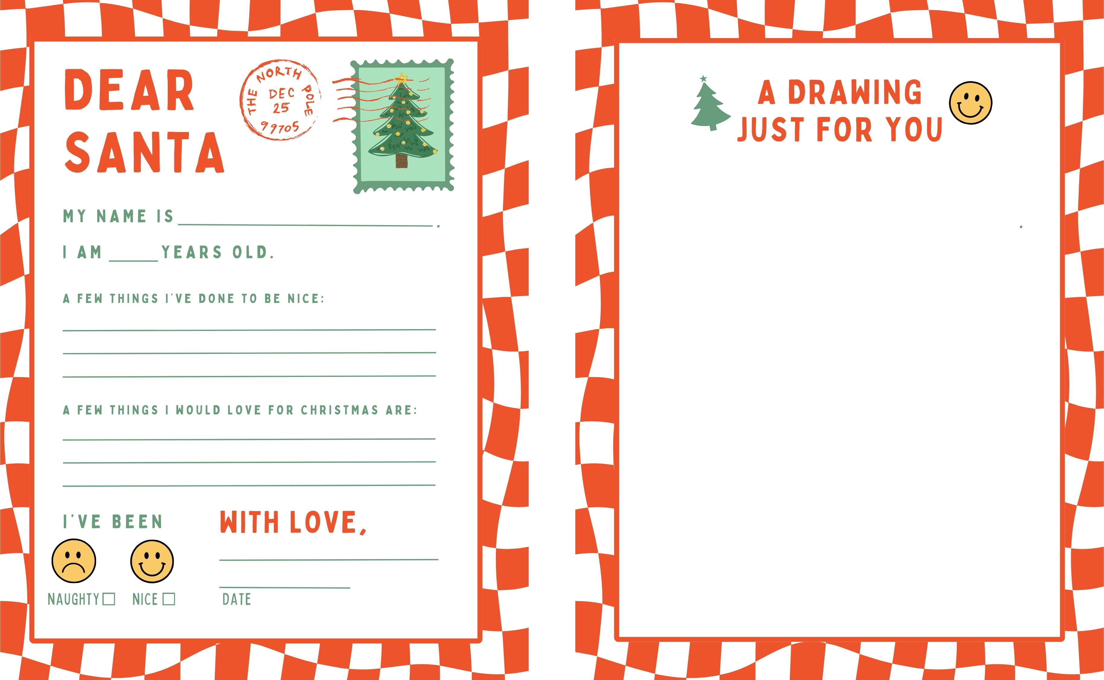 Letter to Santa template.