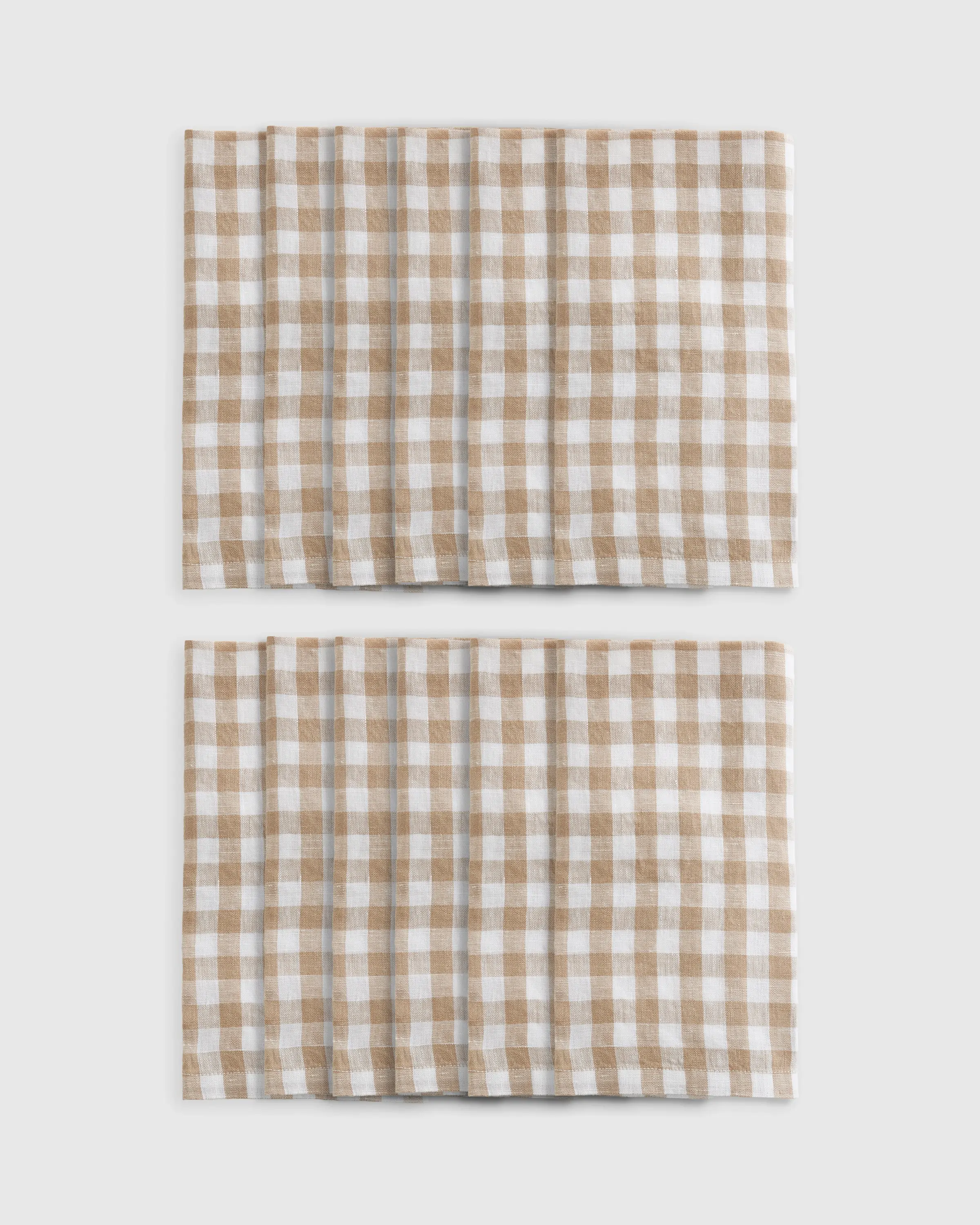 European Linen Gingham Napkins (Set of 12)