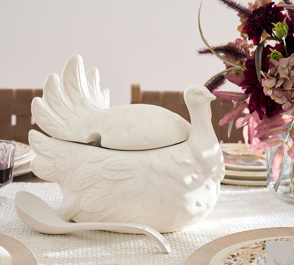 Figural Turkey Stoneware Tureen